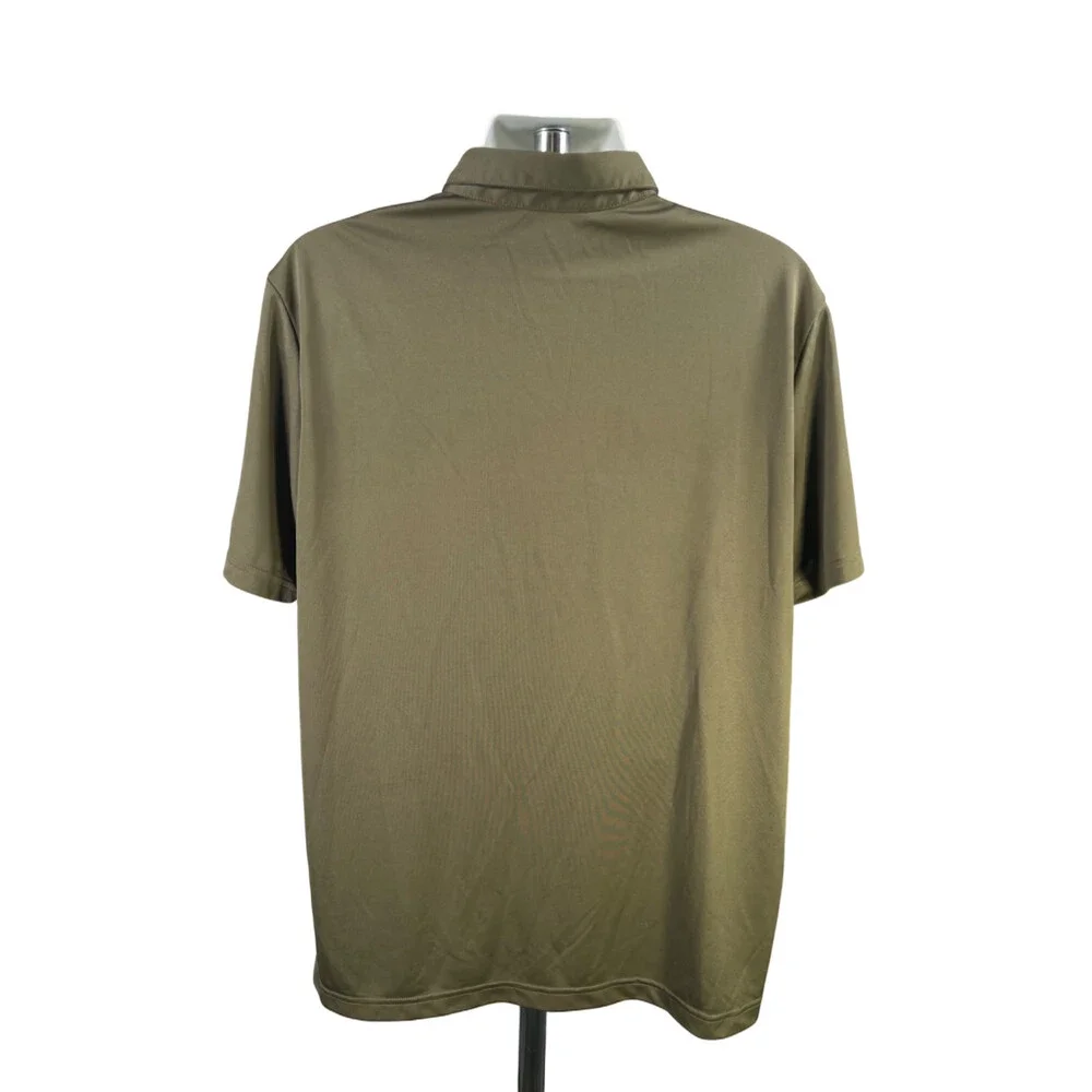 Adidas Men's Green Floral Short Sleeve Performance Polo Shirt - 2XL